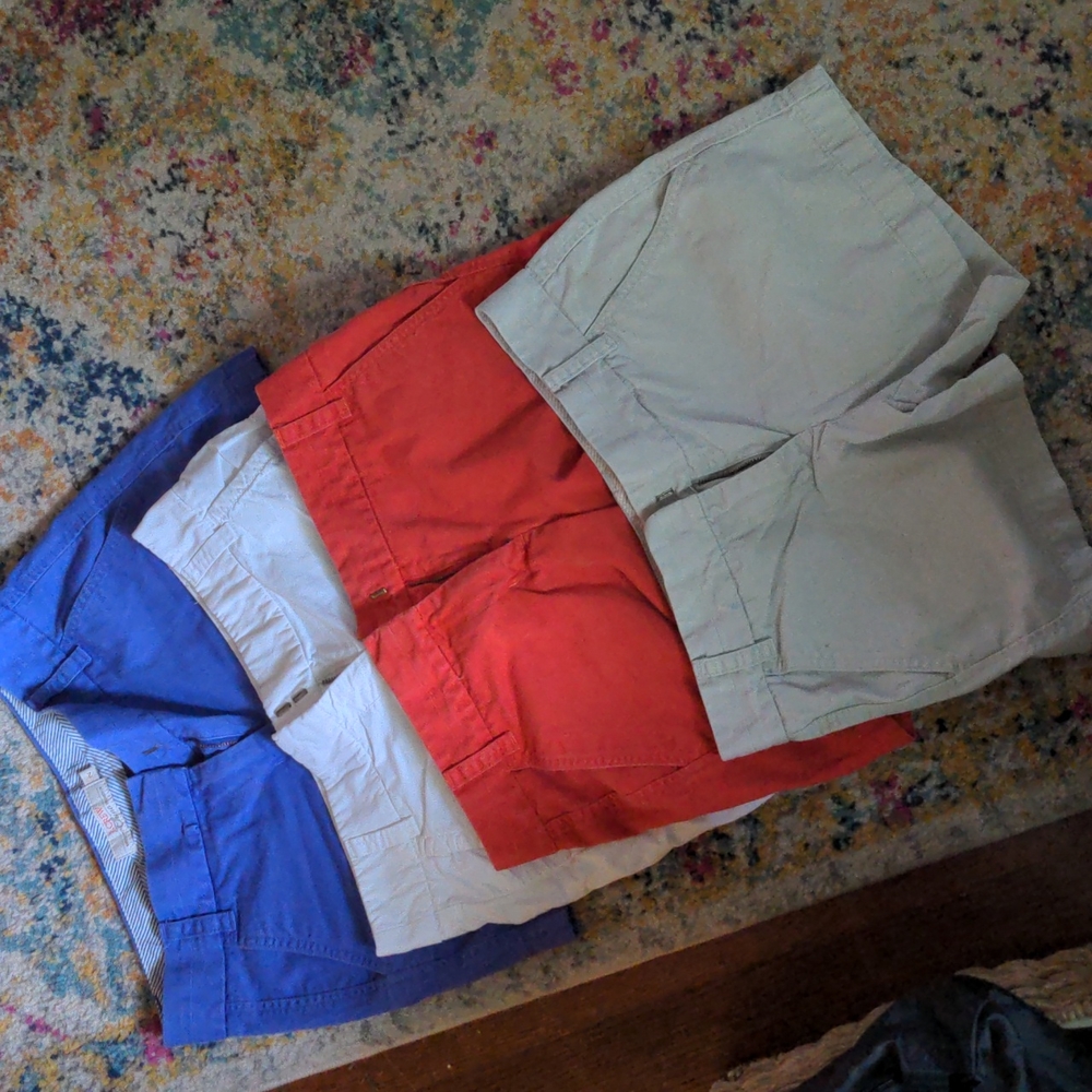 Lot of four J. Crew size two cotton chinos